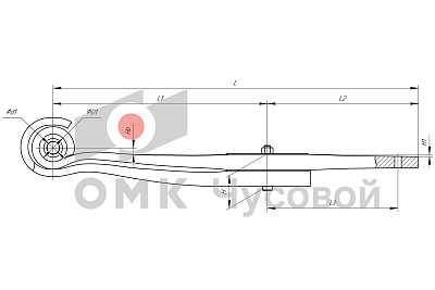 Полурессора для SAF, аналог 3155102501 2 листа